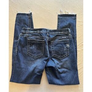 Miss Me Jeans Sz 30 Skinny Faux Holes Low‎ Rise Medium Wash
